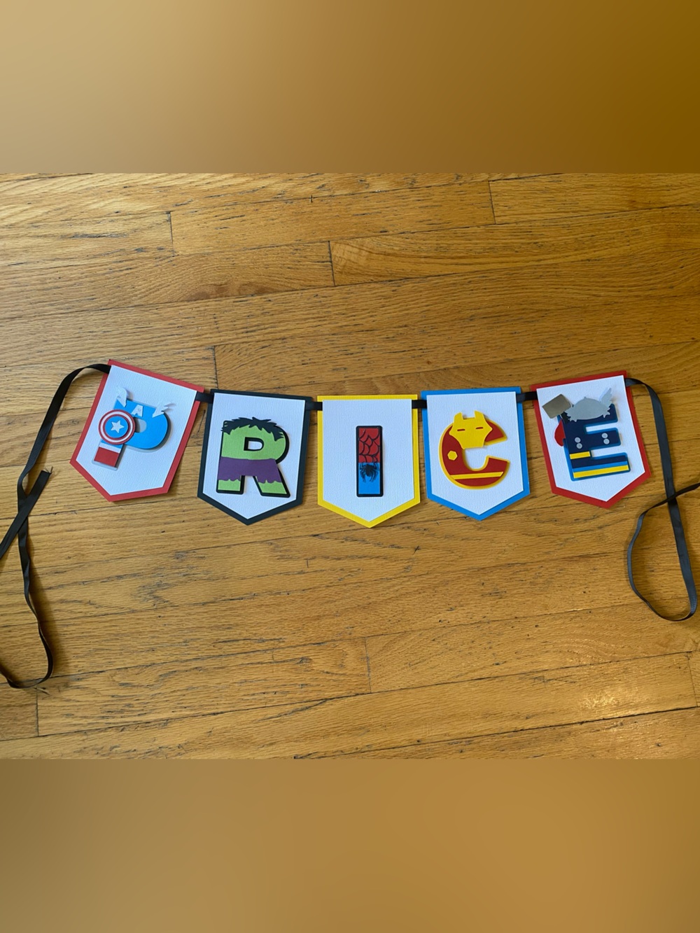 Custom “Price” Superhero Banner